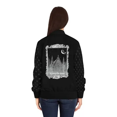Buy Women's Moon Goddess Bomber Jacket (AOP) Cathedral Divine Gothic Grunge Punk Alt • 46.43£