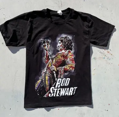 Buy Women's Rod Stewart T-Shirt Black 2023 Tour S Cheap Trick UK Singer Rock Faces • 28.44£