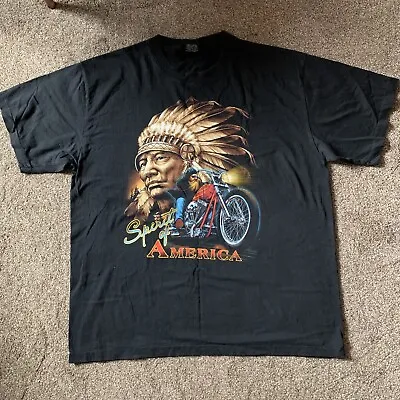 Buy Jessie James Spirit Of America Biker Rock Eagle Black T Shirt XXL Double Sided • 13.95£