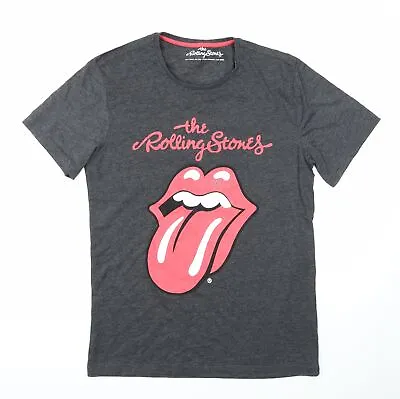 Buy The Rolling Stones Mens Grey Cotton T-Shirt Size M Round Neck - The Rolling Ston • 4£