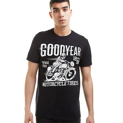 Buy Official Goodyear Mens  Motorcycle Vintage Series T-shirt Black S - XXL • 12.99£