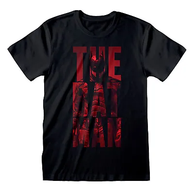 Buy Dc Comics The Batman Robert Pattinson Text Logo Print Black T-shirt • 14.99£