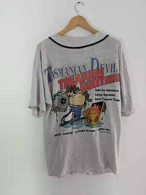Buy Vintage Thrashed 1994 Warner Bros Taz Tasmanian Devil Baseball Jersey Large • 29.99£