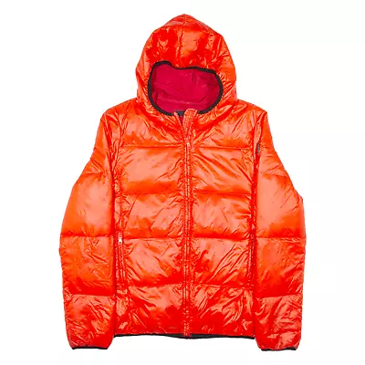 Buy CALVIN KLEIN JEANS Insulated Womens Puffer Jacket Red Nylon Hooded L • 32.99£