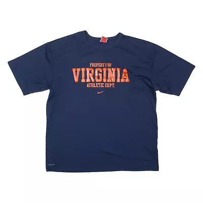Buy NIKE Virginia Athletic Dept. Mens T-Shirt Blue USA L • 10.99£