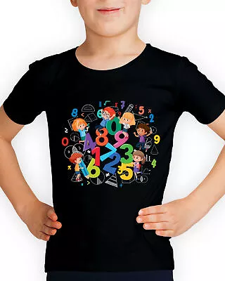 Buy Numbers Day 2024 Colorful Maths Symbols School Fun Boys Girls Kids T-Shirts #DNE • 9.99£