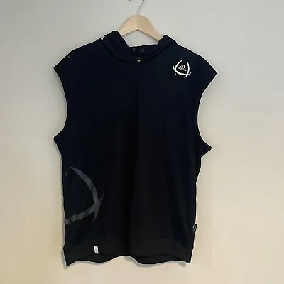 Buy Adidas Sleeveless Hoodie Size XL From 2005 Black Climacool Y2K • 21.24£