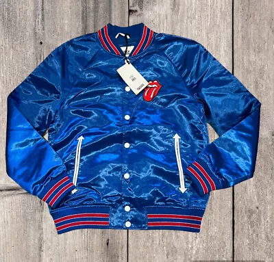 Buy Tommy Hilfiger Denim X Rolling Stones Varsity Bomber Baseball Jacket Size L • 75£
