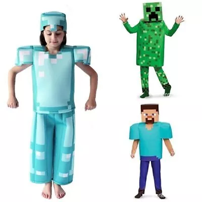 Buy Kids Boys Girls Cosplay Minecraft Game Fancy Costumes Outfit Clothing Suit XL • 18.47£