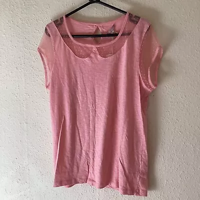 Buy Sleep Lounge Short Sleeved Cotton Pyjama Top. Pink Size 18 (Bhs) • 3.99£