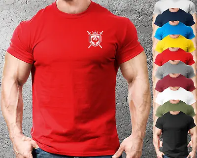 Buy Phoenix Shield Swords Lb Gym T-shirt Gym Fit Fitted Training Top Clothing Mens • 8.99£