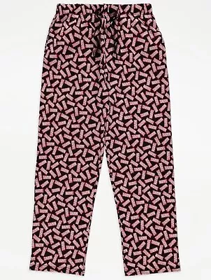 Buy Marvel Logo Mens Lounge Pants Nightwear Pyjama Bottoms Sleepwear Black & Red L • 14.99£