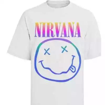 Buy Nirvana Happy Face T-shirt Official Licenced Product White M - XL • 12.99£