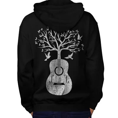 Buy Wellcoda Guitar Music Tree Mens Hoodie, Life Design On The Jumpers Back • 25.99£