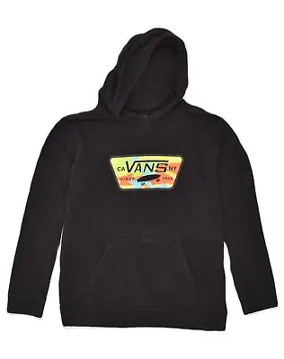 Buy VANS Womens Graphic Hoodie Jumper UK 18 XL Black Cotton AA04 • 13.56£