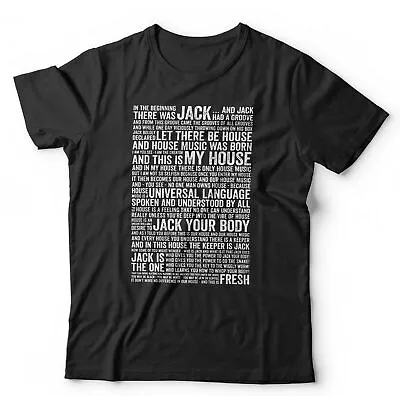 Buy In The Beginning There Was Jack House Music Speech Tshirt Unisex - Dance, EDM, • 15.99£