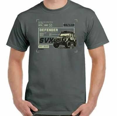 Buy Defender T-Shirt SVX Off Road Mens Funny 90 110 127 4X4 Off Road Land Rover • 10.99£