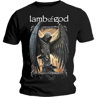 Buy LAMB OF GOD  - Unisex T- Shirt -  Winged Death -  Black  Cotton  • 17.99£