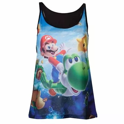 Buy WOMENS VEST TOP (XL) Super Mario Yoshi Galaxy New Officially  Licensed Nintendo • 6.66£