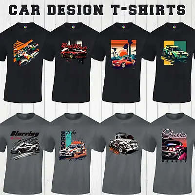 Buy Car Design T-shirts Cool Classic Racing Car Muscle Gift Idea Present Top S- 5xl • 8.99£