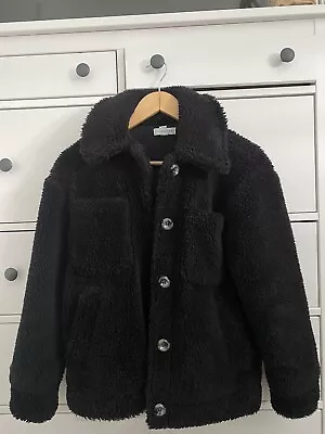 Buy Black Wooly Jacket Top Shop  • 10£