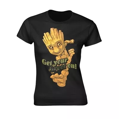 Buy Marvel Guardians Of The Galaxy Vol 2 - Groot - Dance (NEW LADIES T-SHIRT ) • 7.18£