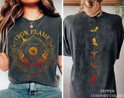 Buy Iron Flame Shirt, Fourth Wing,Rebecca Yarros, Dragon,Basgiath War College Shirt • 34.47£