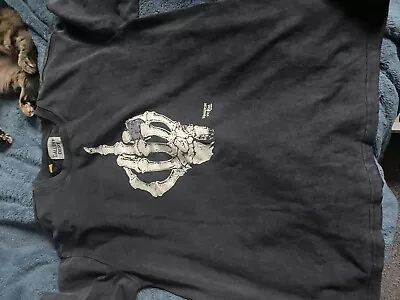 Buy GALLERY DEPT. Skeleton Middle Finger Black Short Sleeve T-Shirt (S) • 28£
