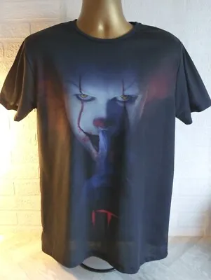Buy IT Horror Film Pennywise The Clown Men's M Black Short Sleeve Primark T-Shirt • 9.99£