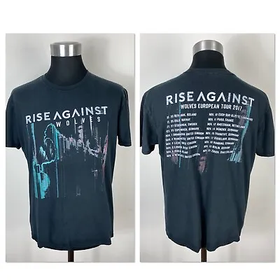 Buy Rise Against - Wolves European Tour 2017 Band T-Shirt - L • 15£