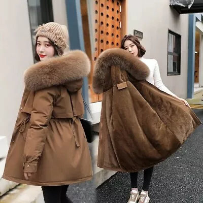 Buy New Winter Jacket Slim With Fur Collar Warm Snow • 36.23£
