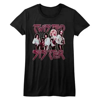 Buy Twisted Sister Pretty In Pink Black Junior Women's T-Shirt • 23.49£