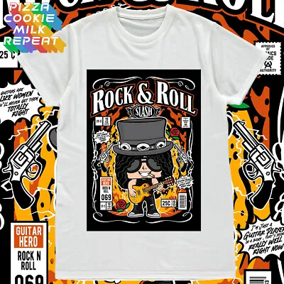 Buy Guns And Roses Slash Rock Metal Guitar Men's Women's Unisex Adults T-shirt Tee • 11.95£
