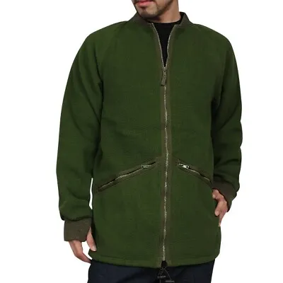 Buy Authentic British Army Green Fleece Jacket Zip Sweater Jumper Military Bomb Coll • 22.60£