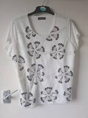 Buy Alexara Bead And Sequined Tshirt Lined Size 14 • 0.99£