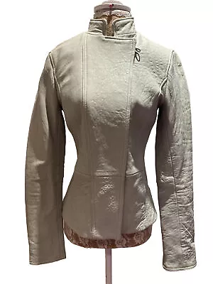 Buy Ted Baker Green Mint Real Leather Jacket Size 8uk In Good Used Condition • 48£