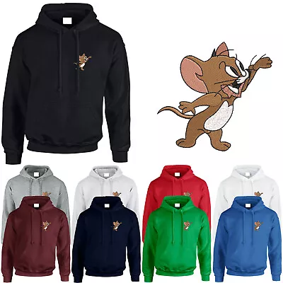 Buy Tom And Jerry Mens Hoodie Funny Cartoon Embroidery Pocket Badge Gift Hoody • 17.99£