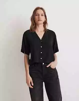 Buy Madewell Button Front Resort Shirt In Lusterweave Small V-Neck Minimalist New • 33.07£