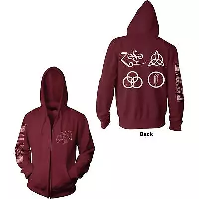Buy Led Zeppelin Unisex Zipped Hoodie: Symbols OFFICIAL NEW  • 72.98£