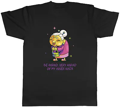 Buy Ninja Grandma Mens T-Shirt Funny Be Very Afraid Inner Ninja Tee Gift • 8.99£