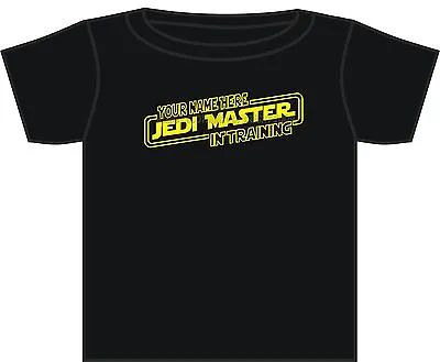 Buy Childrens Personalised Star Wars T-shirt Jedi In Training Tshirt Jedi 0-10 Years • 9.99£
