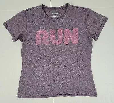 Buy Brooks Womens Medium Equilibrium Technology Purple Short Sleeve Athletic Tshirt • 9.49£