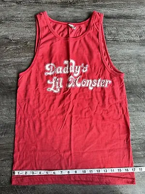 Buy Suicide Squad Daddy’s Lil Monster Heather Red Unisex Tank Top Small • 17.04£