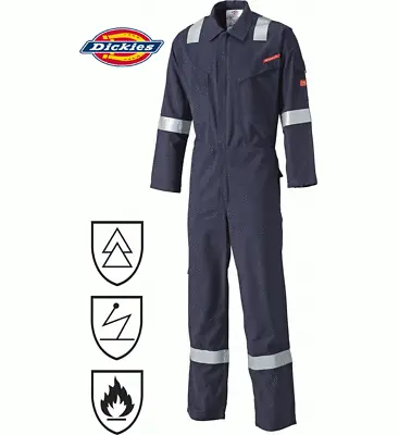 Buy Dickies Modacrylic Coverall, Electrostatic, F/R Overall Boiler Suit, FR6401 • 24.95£