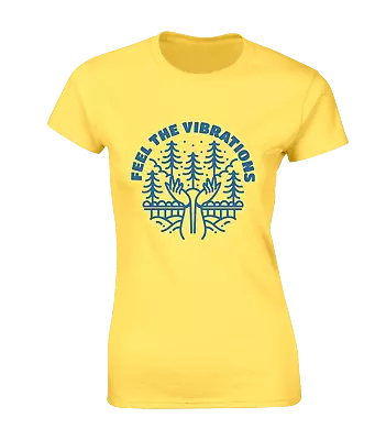 Buy Feel The Vibrations Slogan Ladies T Shirt Outdoors Walking Hiking Gift Idea Top • 8.99£