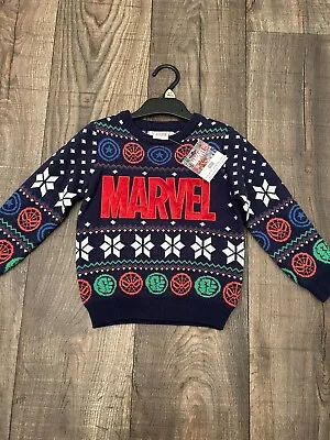 Buy Marvel Superhero Christmas Jumper Age 2/3 Brand New • 12£