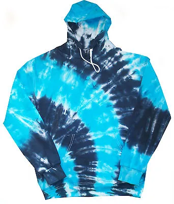 Buy Tie Dye Hoodie Two Blue Hand Dyed By Sunshine Clothing  In The UK • 32.50£