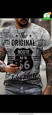 Buy Mens Route 66  T Shirt New Size 42 Chest • 5£