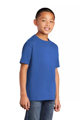 Buy XSmall (2/4) - Port & Company Youth Core Cotton Tee PC54Y - Royal • 3.96£