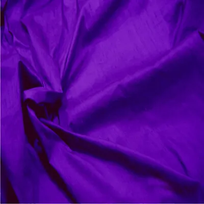 Buy 100% Silk Dupion Fabric 80 Colours! Sold As A Sample - Half Metre - Per Metre • 11.99£